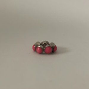 Pink Enamel and 925 Sterling Silver Bubble Charm Bracelet Bead Persona Pandora